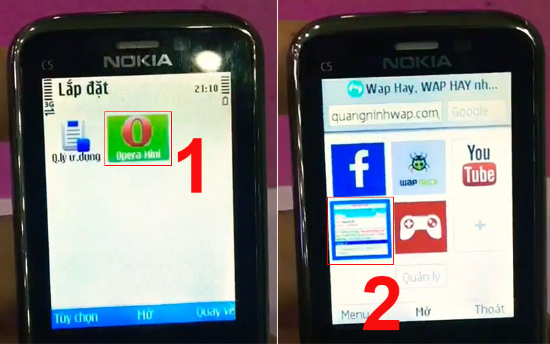 Truy cập v&agrave;o tr&igrave;nh duyệt